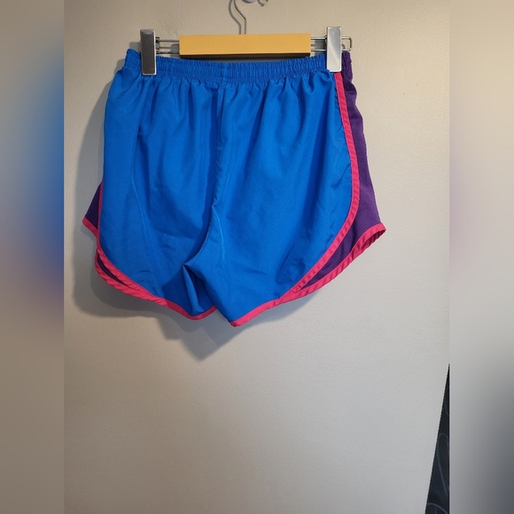 Nike Women's Athletic Shorts in Blue and Purple, Pink Accents, Size Small (24) - Picture 3 of 6